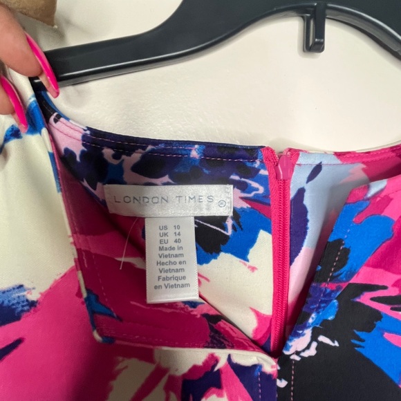 London Times Summer sleeveless dress size 10 - Picture 9 of 10